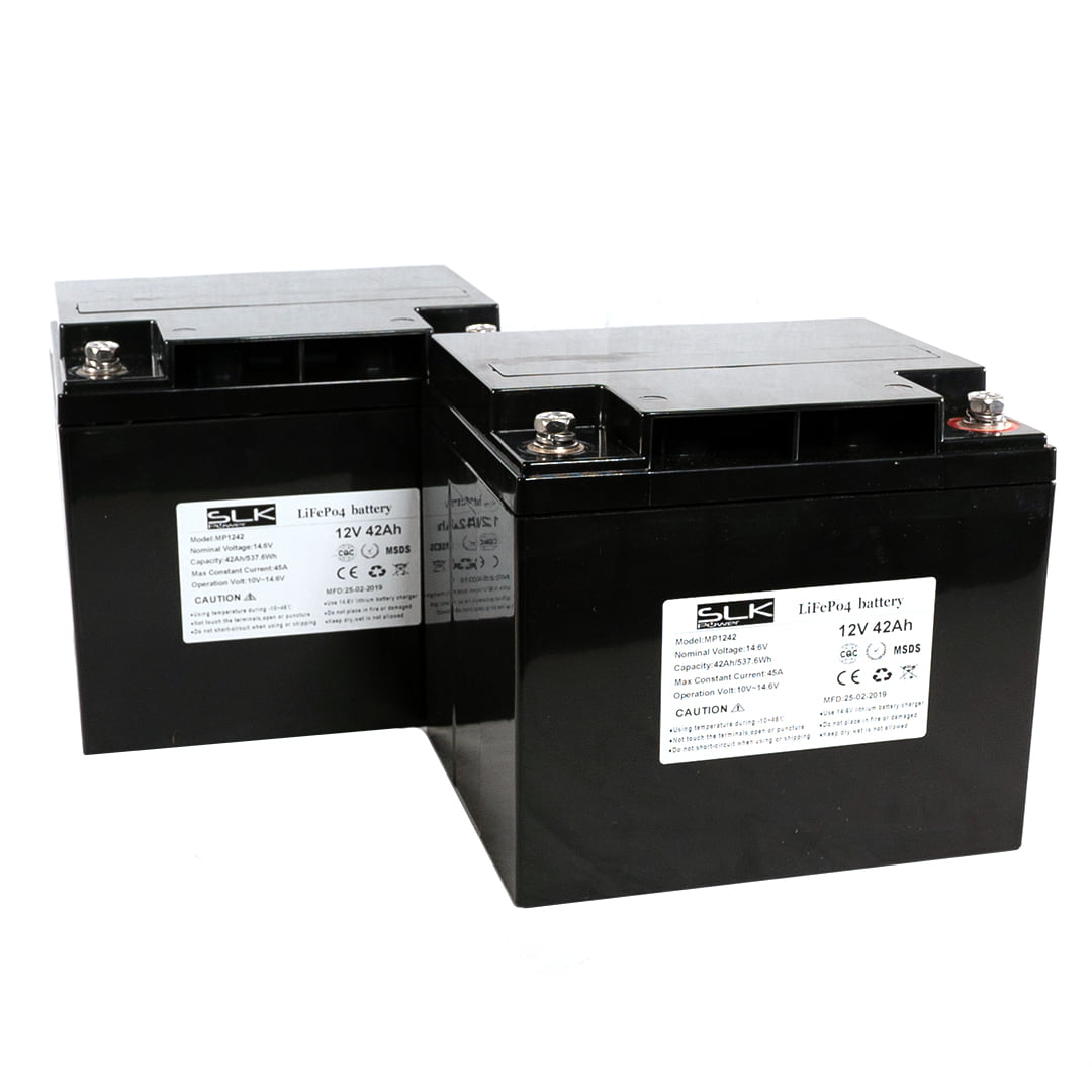 2 x 12v 42ah Lithium Mobility Scooter Batteries + Charger Bundle