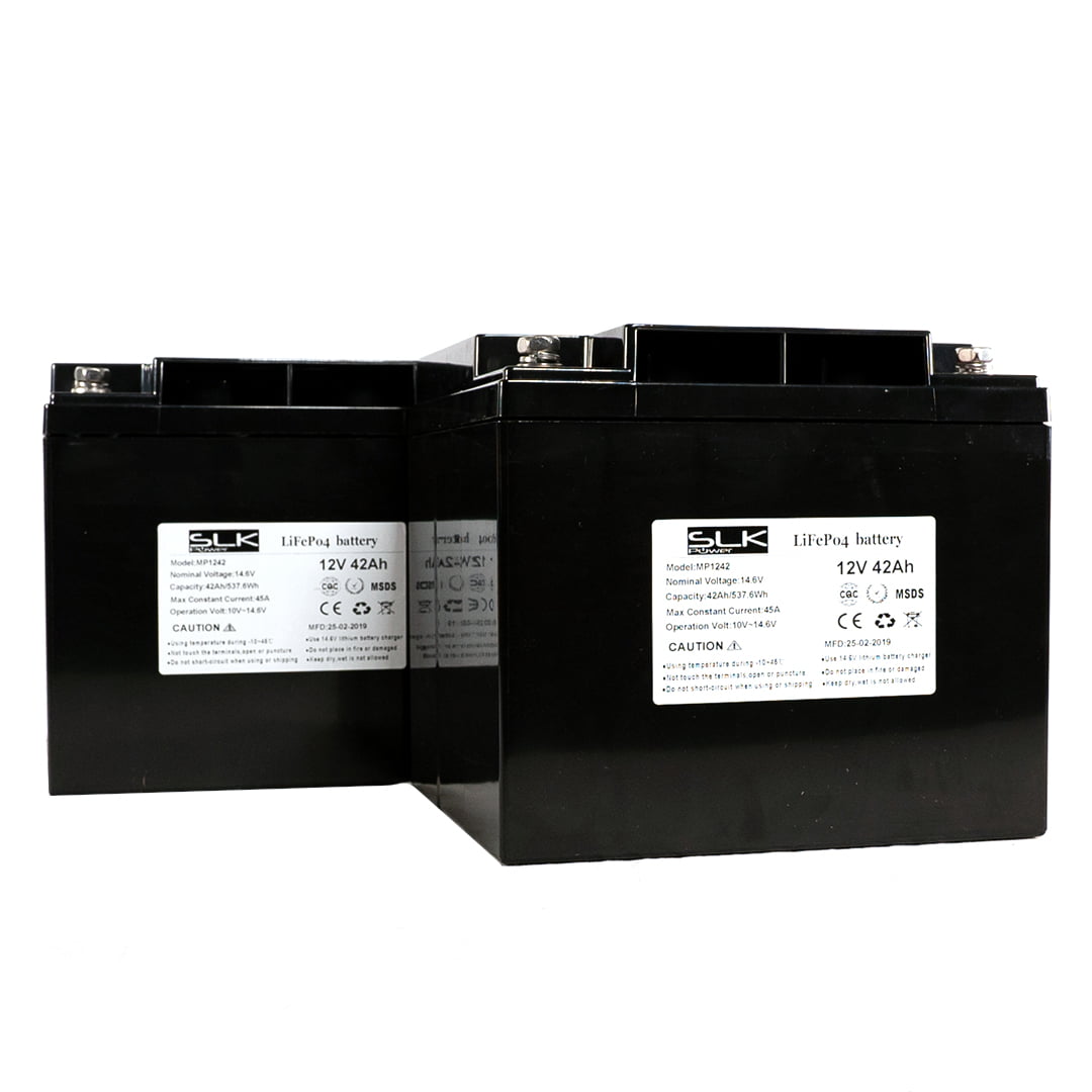 2 x 12v 42ah Lithium Mobility Scooter Batteries + Charger Bundle