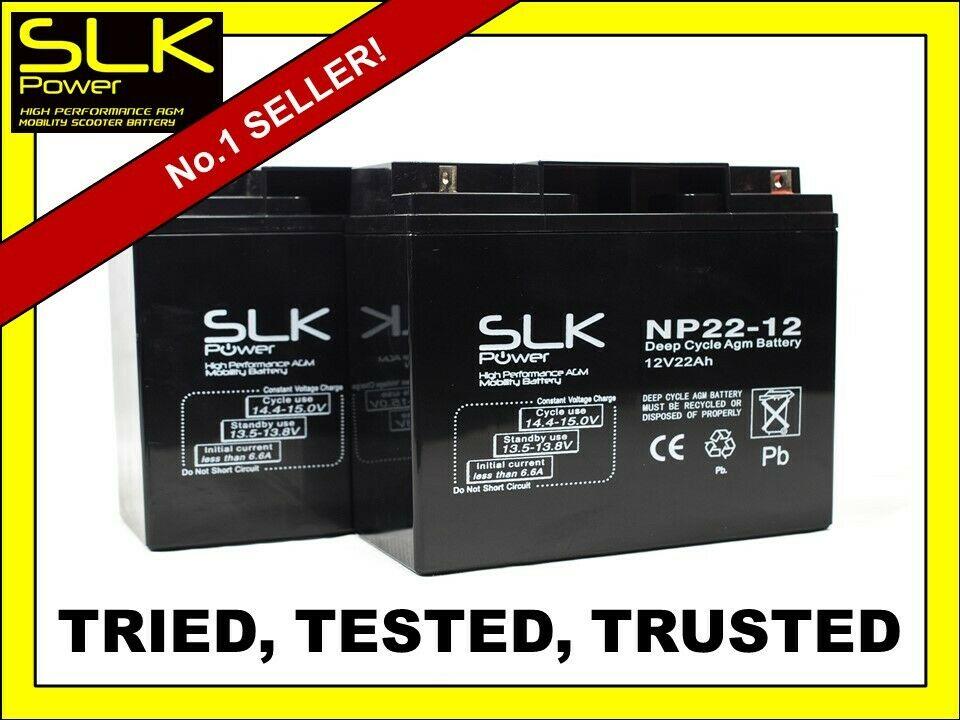 2 x 12v 22ah Mobility Scooter Batteries