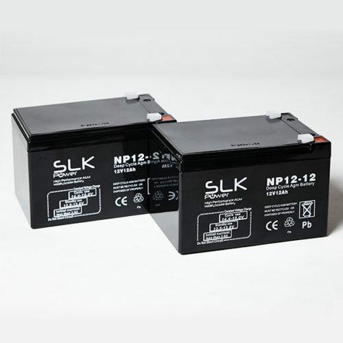 2 x 12v 12AH SLK AGM Mobility Scooter Batteries