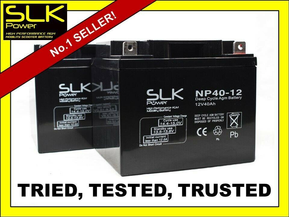 2 x 12v 40ah Mobility Scooter Batteries