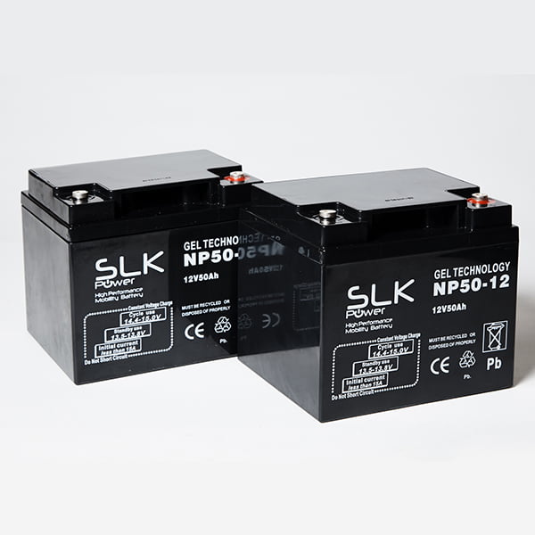 2 x 12v 50ah Gel Mobility Scooter Batteries