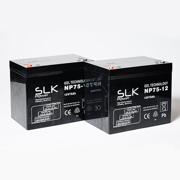 2 x 12v 75ah Gel Mobility Scooter Batteries