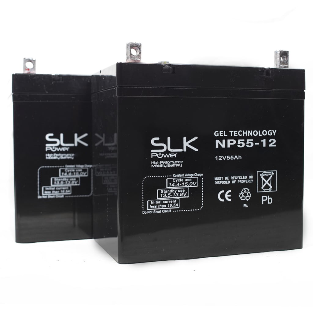 2 x 12v 55ah Gel Mobility Scooter Batteries
