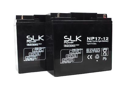 2x - 12v 17Amp Mobility Scooter Battery