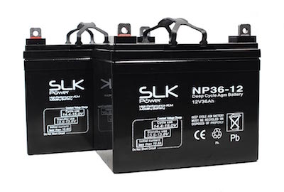2x 12v 36Amp SLK Power Batteries